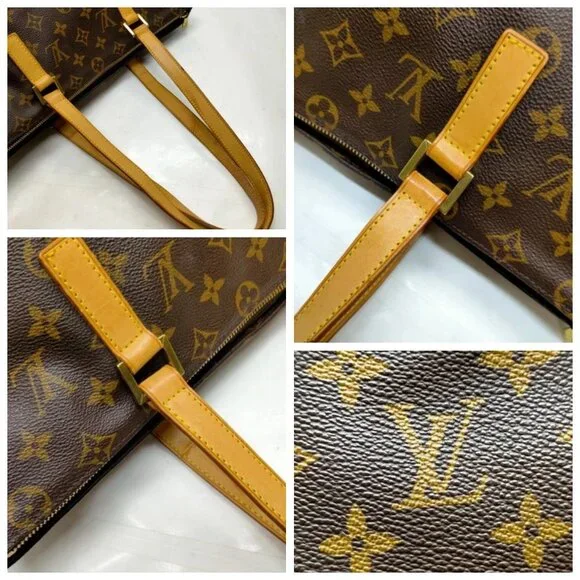 Louis Vuitton LV Shoulder Bag Cabas Mezzo Brown Monogram 700-052725 Shoulder Bags